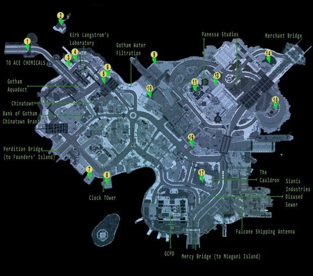Batman Arkham Knight Riddler Riddles Locations, Trophy Puzzles, Bomb Rioters, Destructibles Objects
