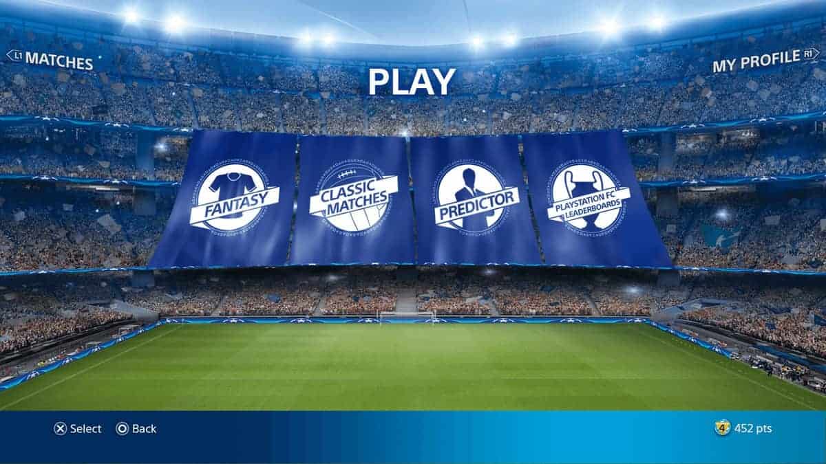 PlayStation F.C. Champions League App