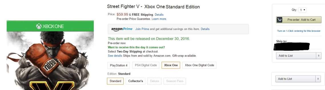 Requirements Allergy Symmetry Street Fighter V Xbox One Version Listed on Amazon, Releasing 2017? -  SegmentNext