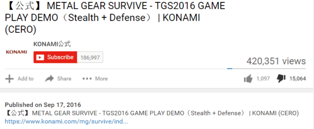 People Don't Like Metal Gear Survive
