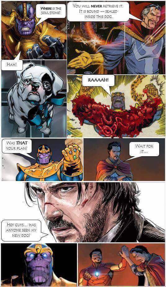 Thanos Meets John Wick After Killing His Dog – Funny Pages | SegmentNext