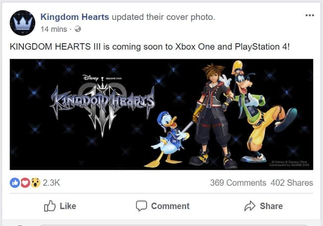 Rumor: Kingdom Hearts 3 Release Date Could Be Announced Ahead of E3 2018