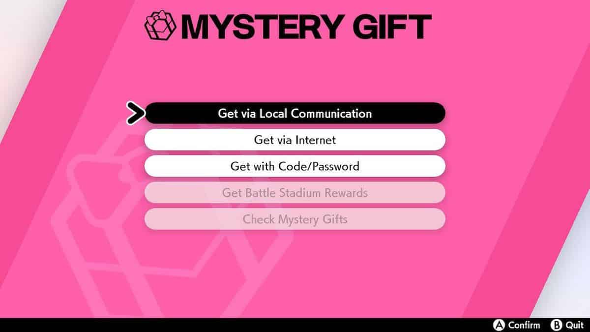 Pokemon Sword and Shield Mystery Gift