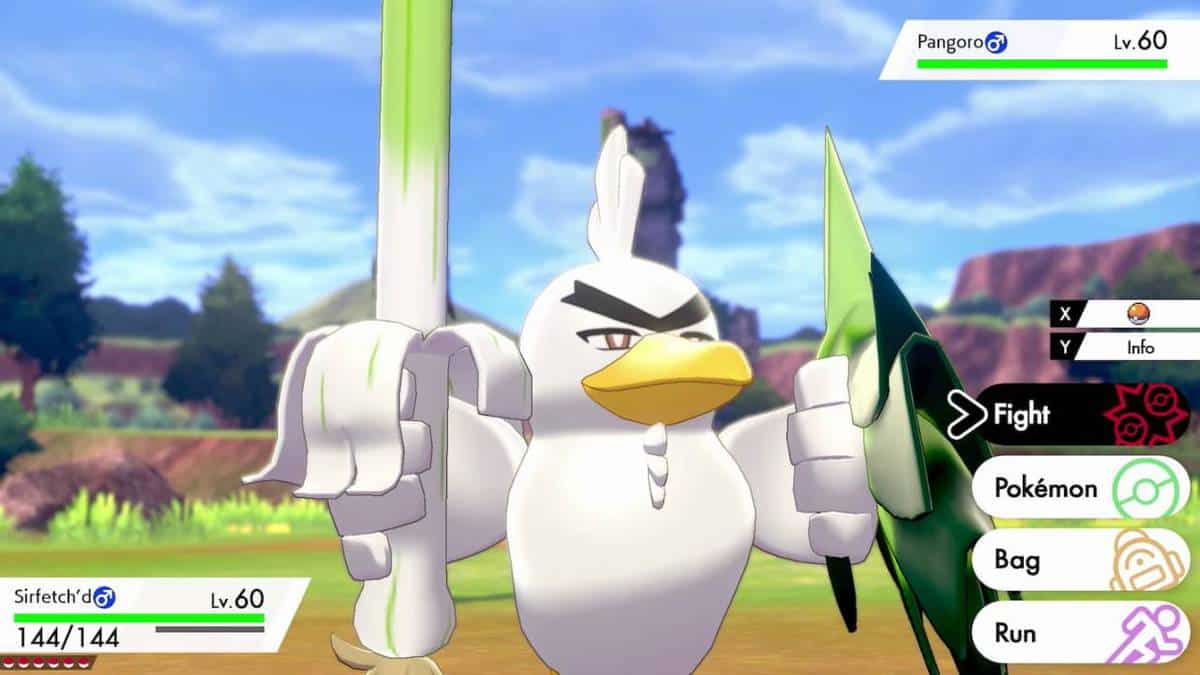 Evolve Pokemon Sword and Shield FarFetch'd to SirFetch'd