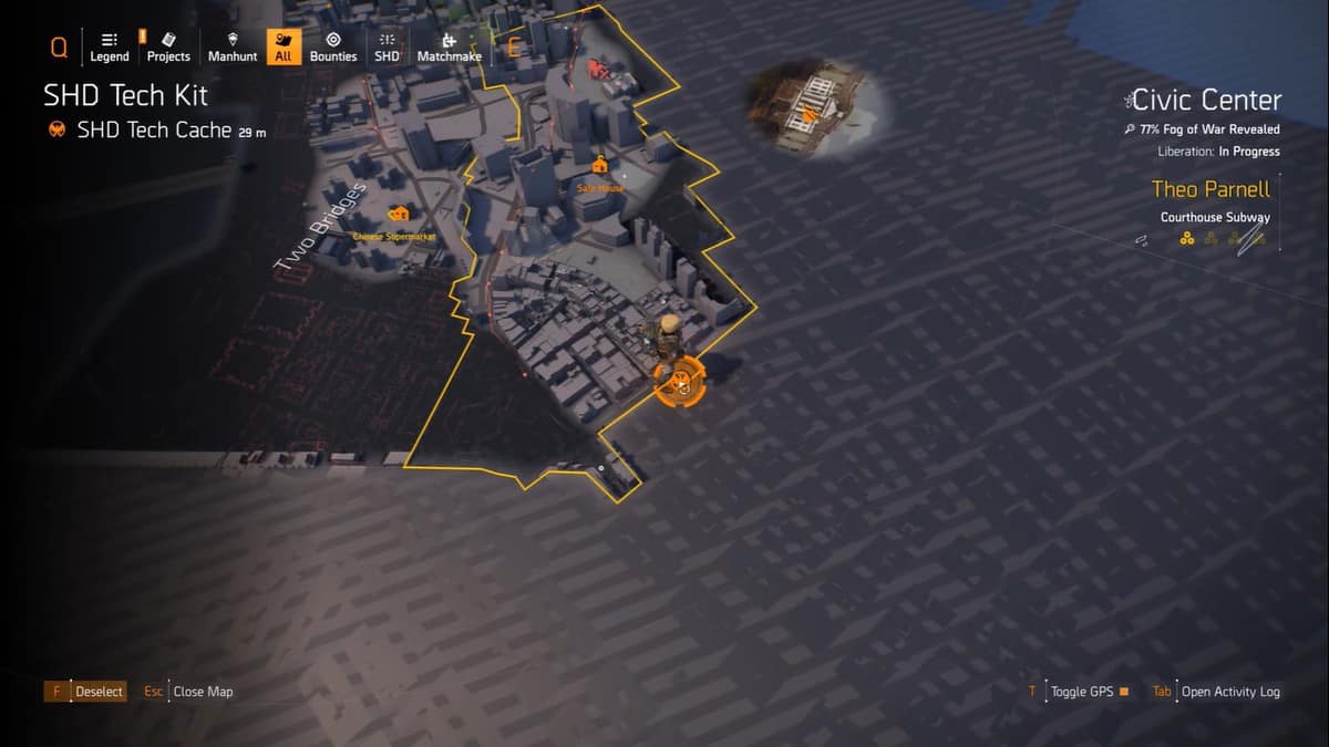 The Division 2 Warlords of New York Civic Center SHD Cache Locations.