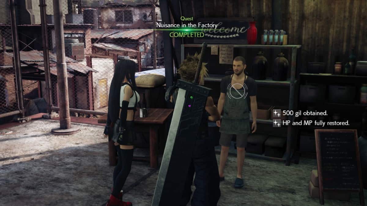 Final Fantasy 7 Remake Nuisance in the Factory Walkthrough