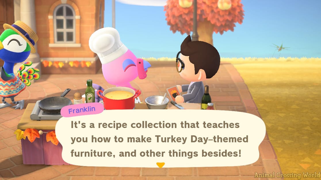 Animal Crossing New Horizons Turkey Day DIY Recipes Guide