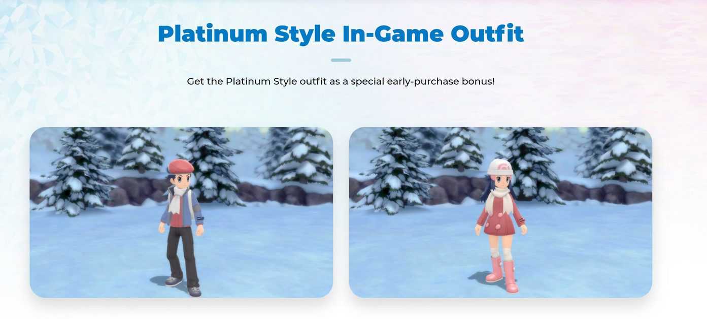 Pokemon BDSP Platinum Outfits