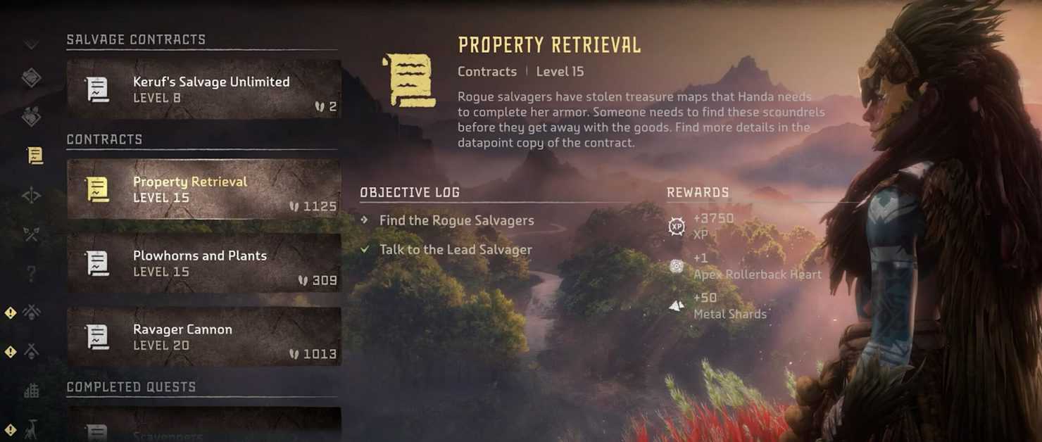 How to Complete Property Retrieval Contract in Horizon Forbidden West
