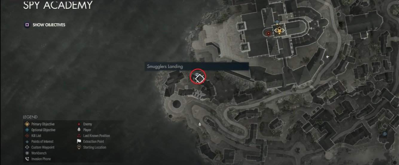 Sniper Elite 5 smugglers landing starting location