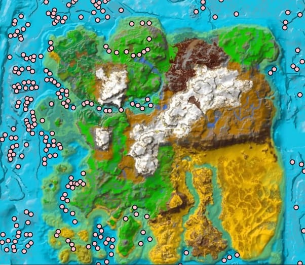 Ark Ragnarok Silica Resource Map